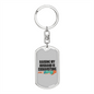 To My Wife Raising My Husband is Exhausting Keychain Stainless Steel or 18k Gold Dog Tag Keyring-Express Your Love Gifts