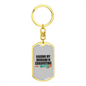 To My Wife Raising My Husband is Exhausting Keychain Stainless Steel or 18k Gold Dog Tag Keyring-Express Your Love Gifts