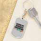 To My Wife Raising My Husband is Exhausting Keychain Stainless Steel or 18k Gold Dog Tag Keyring-Express Your Love Gifts