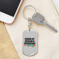 To My Wife Raising My Husband is Exhausting Keychain Stainless Steel or 18k Gold Dog Tag Keyring-Express Your Love Gifts