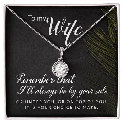 To My Wife Remember That I'll Always Eternal Hope Necklace Message Card-Express Your Love Gifts
