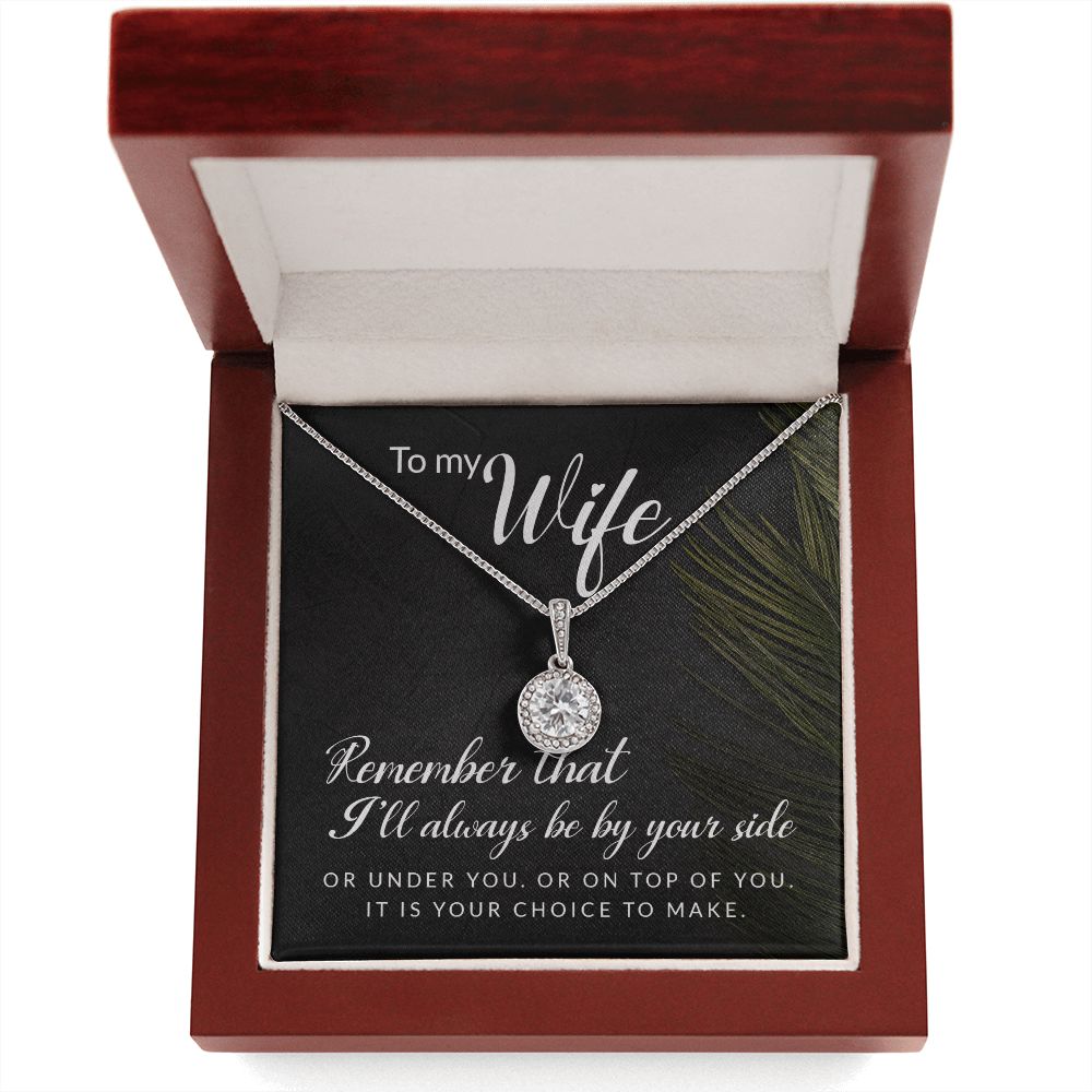 To My Wife Remember That I'll Always Eternal Hope Necklace Message Card-Express Your Love Gifts