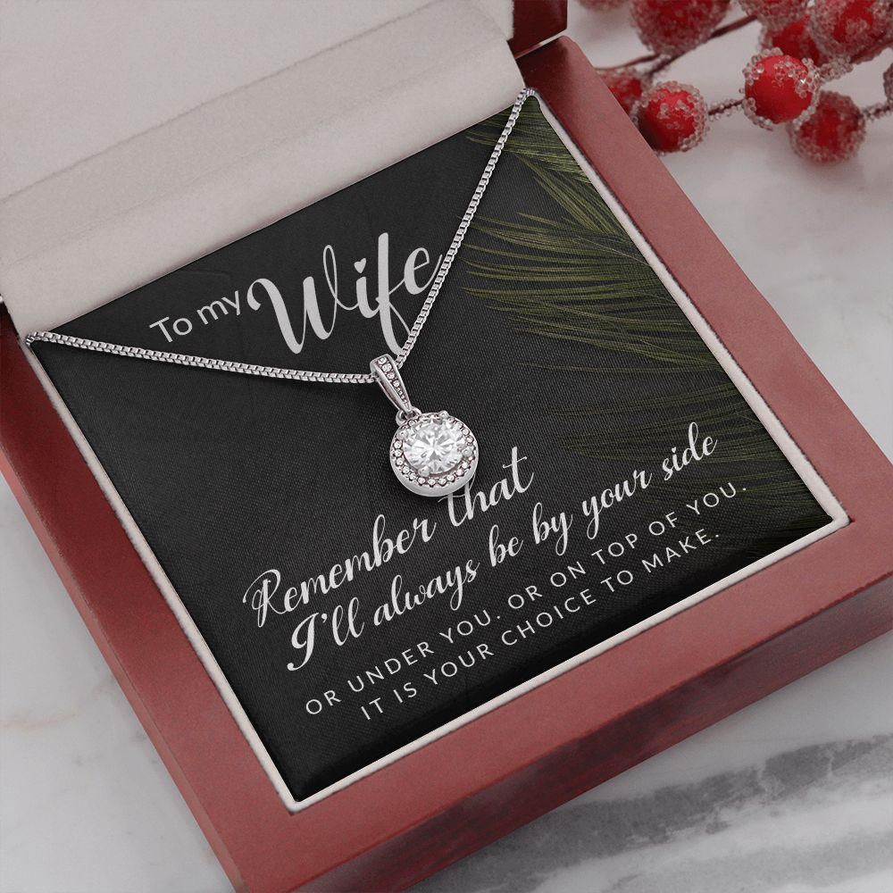 To My Wife Remember That I'll Always Eternal Hope Necklace Message Card-Express Your Love Gifts
