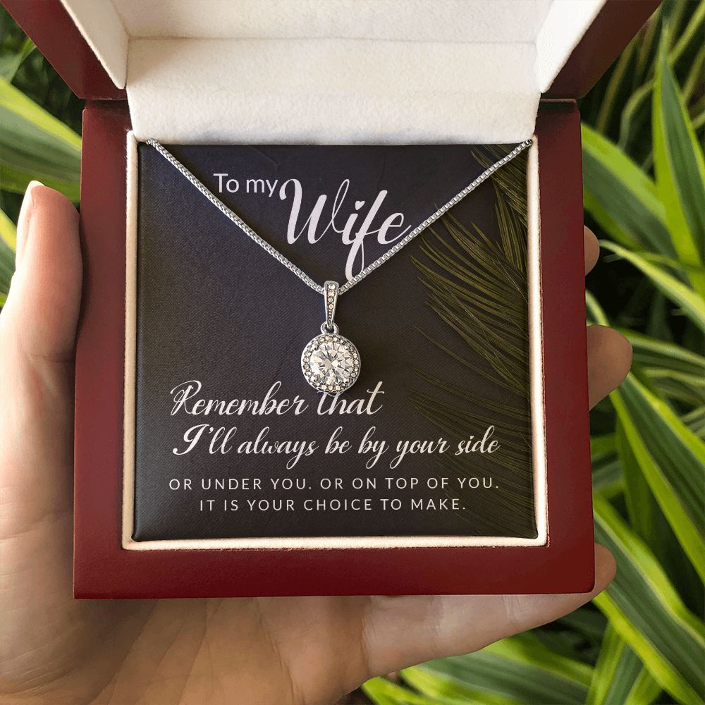 To My Wife Remember That I'll Always Eternal Hope Necklace Message Card-Express Your Love Gifts