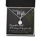 To My Wife Remember That I'll Always Eternal Hope Necklace Message Card-Express Your Love Gifts