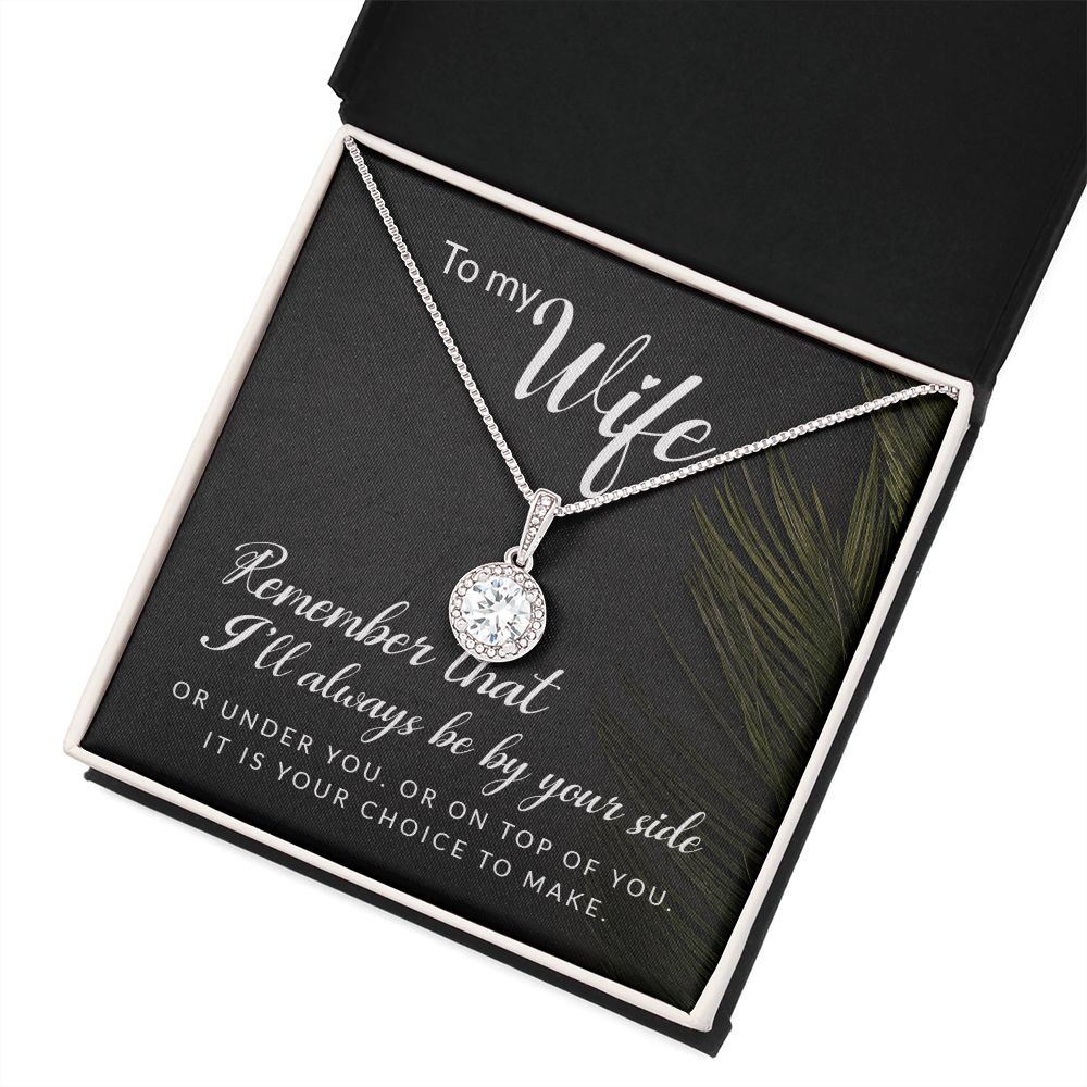 To My Wife Remember That I'll Always Eternal Hope Necklace Message Card-Express Your Love Gifts