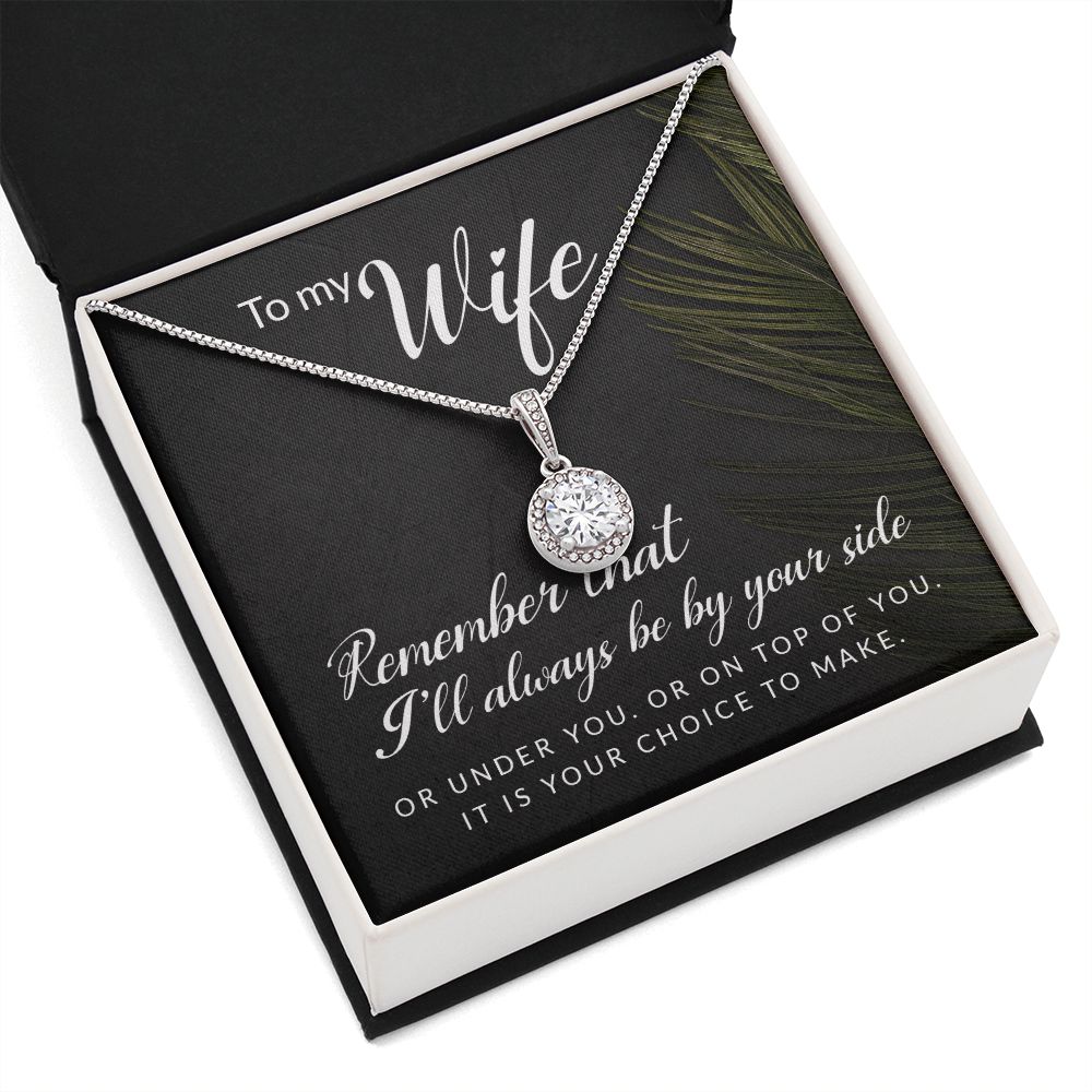 To My Wife Remember That I'll Always Eternal Hope Necklace Message Card-Express Your Love Gifts