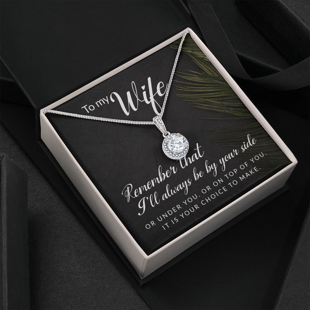 To My Wife Remember That I'll Always Eternal Hope Necklace Message Card-Express Your Love Gifts