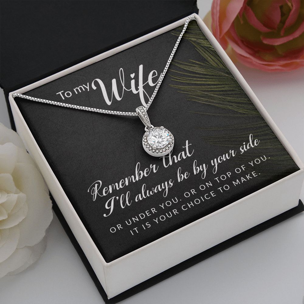 To My Wife Remember That I'll Always Eternal Hope Necklace Message Card-Express Your Love Gifts