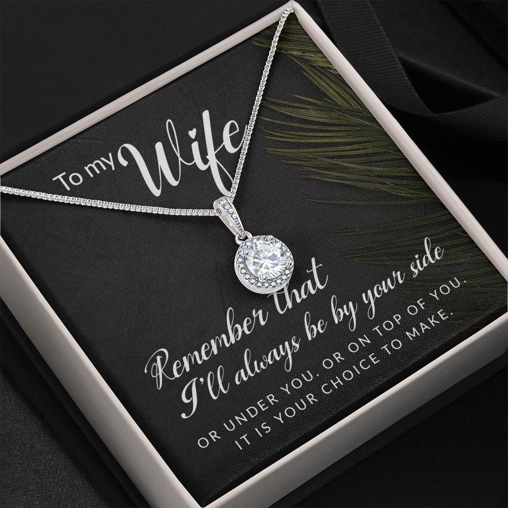 To My Wife Remember That I'll Always Eternal Hope Necklace Message Card-Express Your Love Gifts