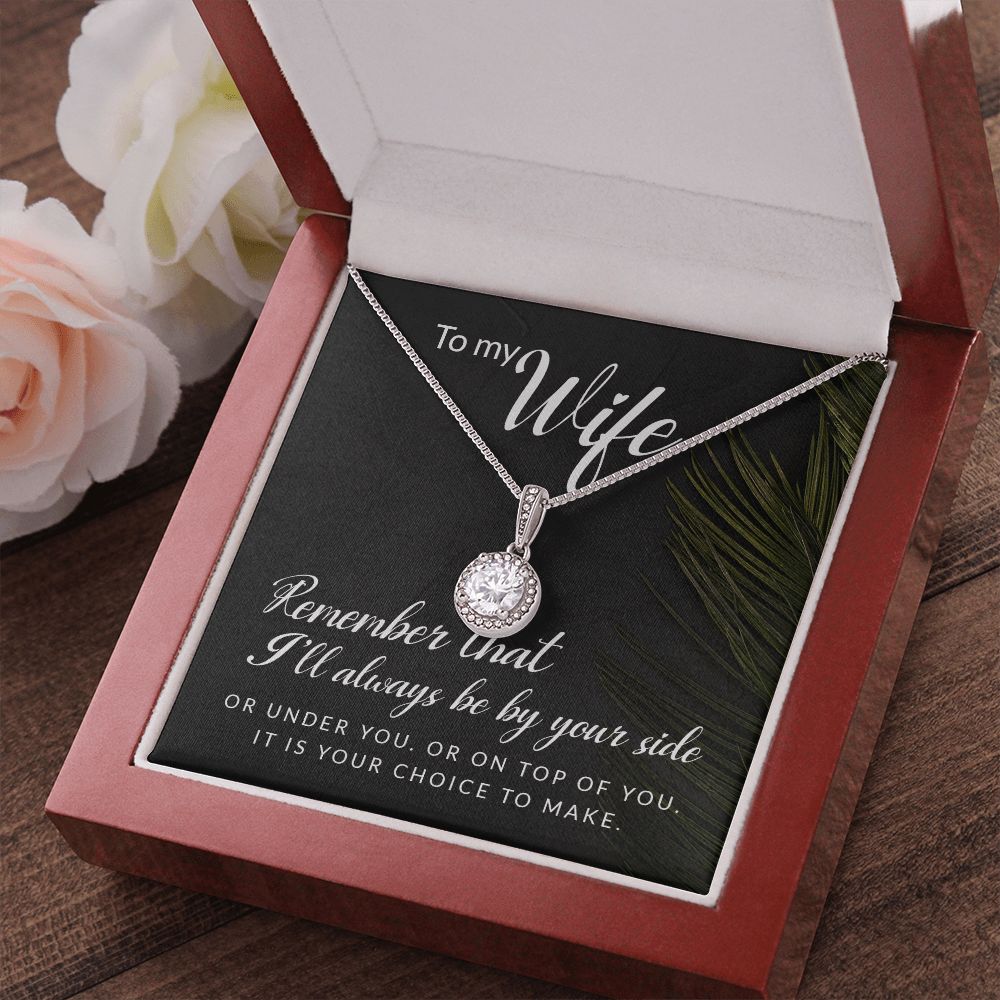 To My Wife Remember That I'll Always Eternal Hope Necklace Message Card-Express Your Love Gifts