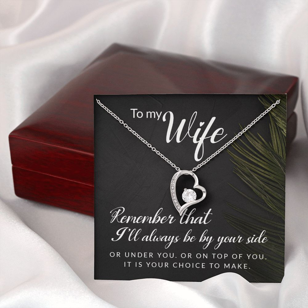 To My Wife Remember That I'll Always Forever Necklace w Message Card-Express Your Love Gifts