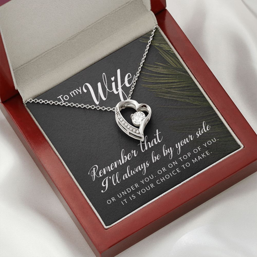 To My Wife Remember That I'll Always Forever Necklace w Message Card-Express Your Love Gifts