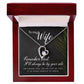 To My Wife Remember That I'll Always Forever Necklace w Message Card-Express Your Love Gifts