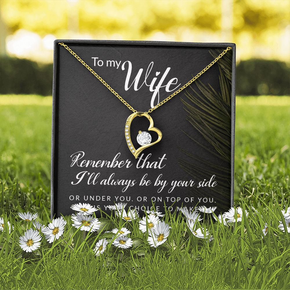 To My Wife Remember That I'll Always Forever Necklace w Message Card-Express Your Love Gifts