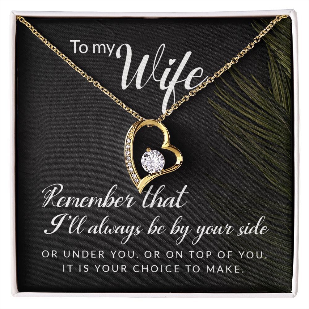 To My Wife Remember That I'll Always Forever Necklace w Message Card-Express Your Love Gifts