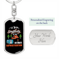 To My Wife Simplicity Is The Ultimate Sophistication Keychain Stainless Steel or 18k Gold Dog Tag Keyring-Express Your Love Gifts