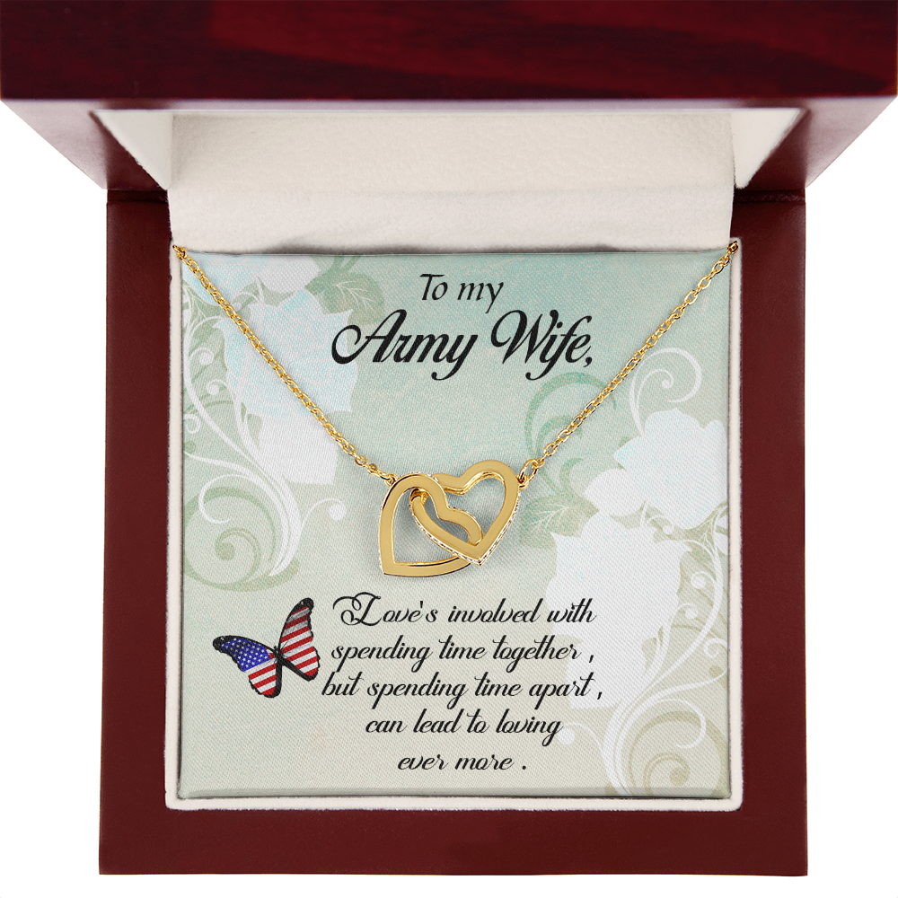 To My Wife Spending Time Together Army Wife Inseparable Necklace-Express Your Love Gifts