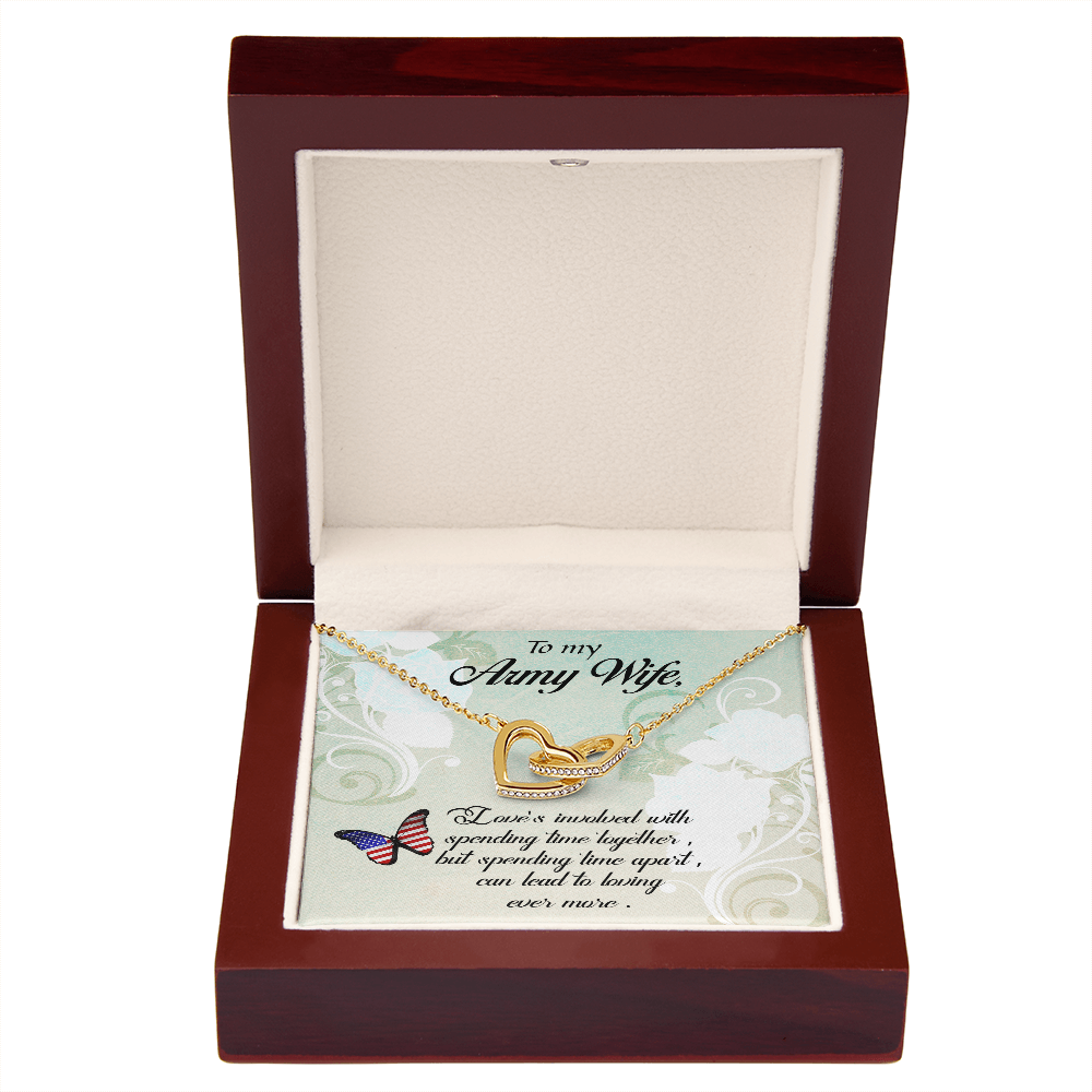 To My Wife Spending Time Together Army Wife Inseparable Necklace-Express Your Love Gifts