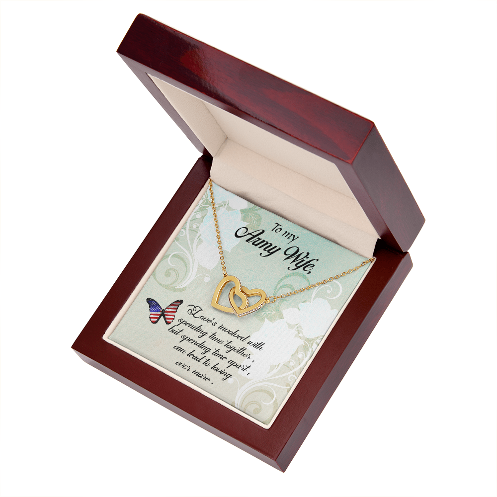 To My Wife Spending Time Together Army Wife Inseparable Necklace-Express Your Love Gifts
