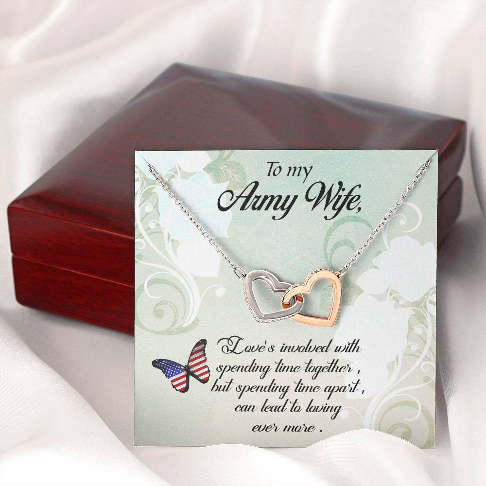 To My Wife Spending Time Together Army Wife Inseparable Necklace-Express Your Love Gifts