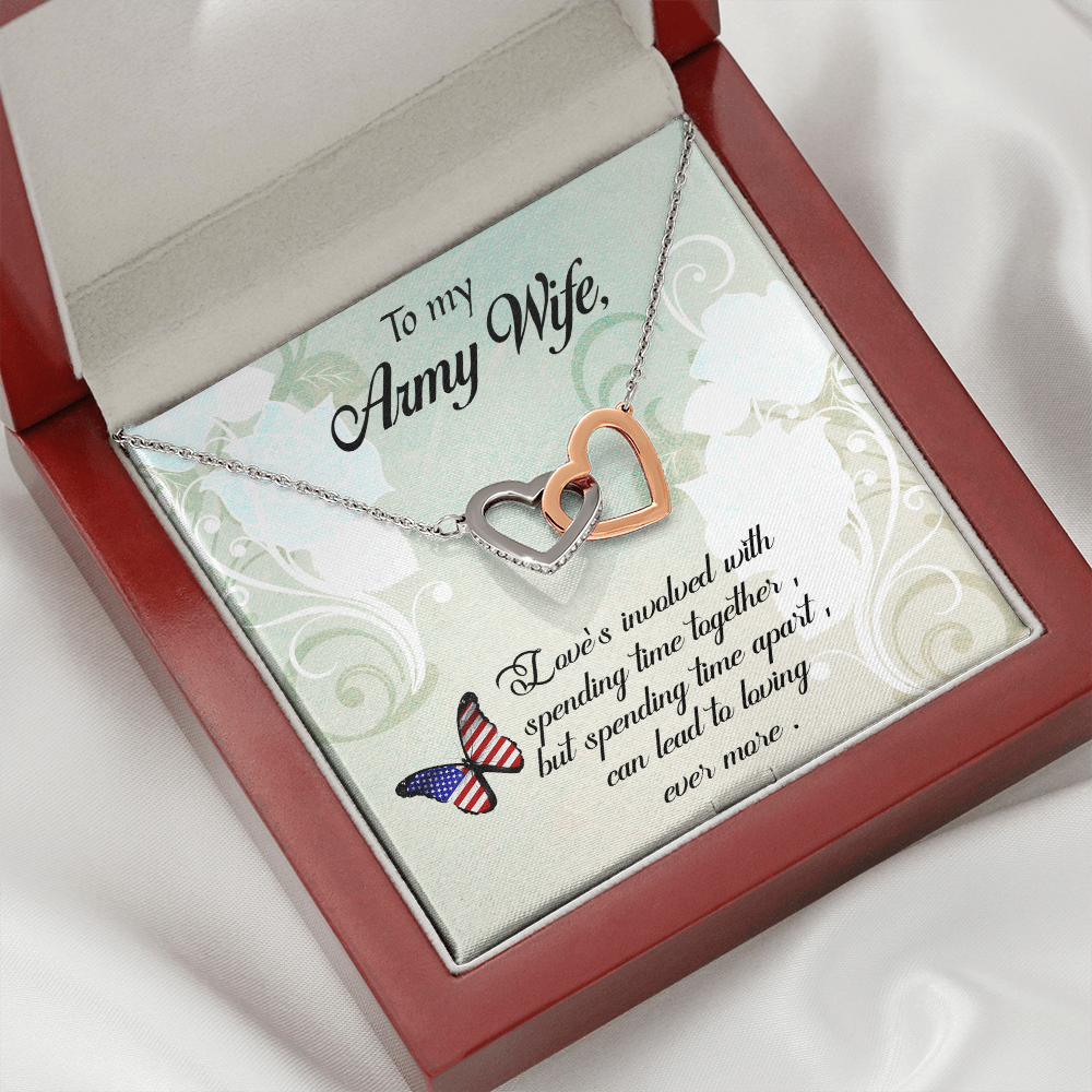 To My Wife Spending Time Together Army Wife Inseparable Necklace-Express Your Love Gifts