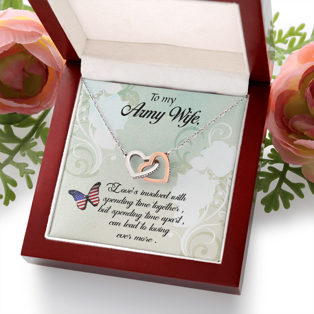 To My Wife Spending Time Together Army Wife Inseparable Necklace-Express Your Love Gifts