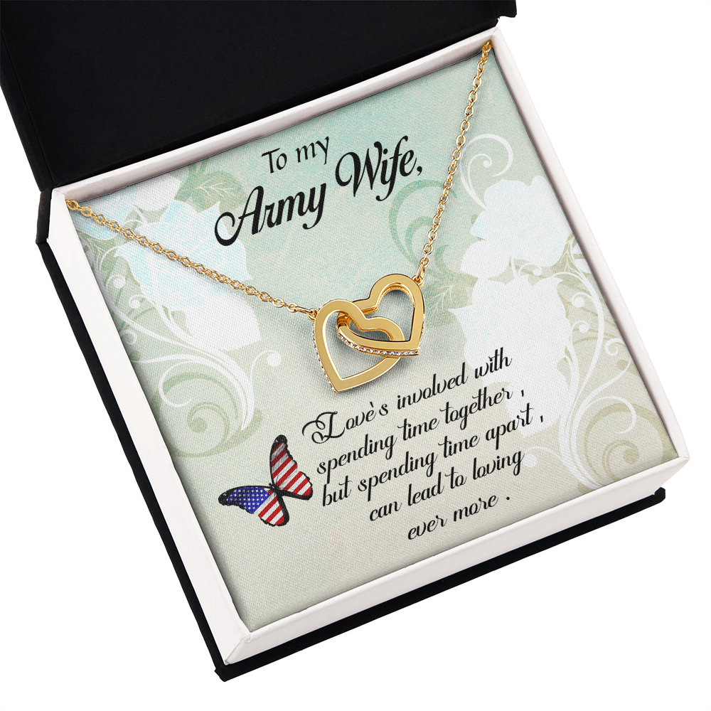 To My Wife Spending Time Together Army Wife Inseparable Necklace-Express Your Love Gifts