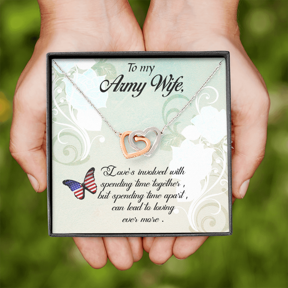 To My Wife Spending Time Together Army Wife Inseparable Necklace-Express Your Love Gifts