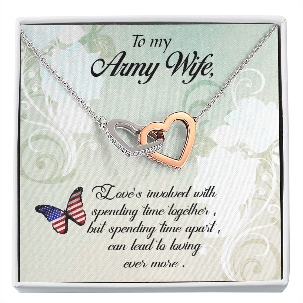 To My Wife Spending Time Together Army Wife Inseparable Necklace-Express Your Love Gifts