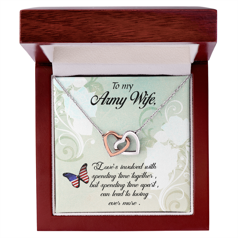 To My Wife Spending Time Together Army Wife Inseparable Necklace-Express Your Love Gifts