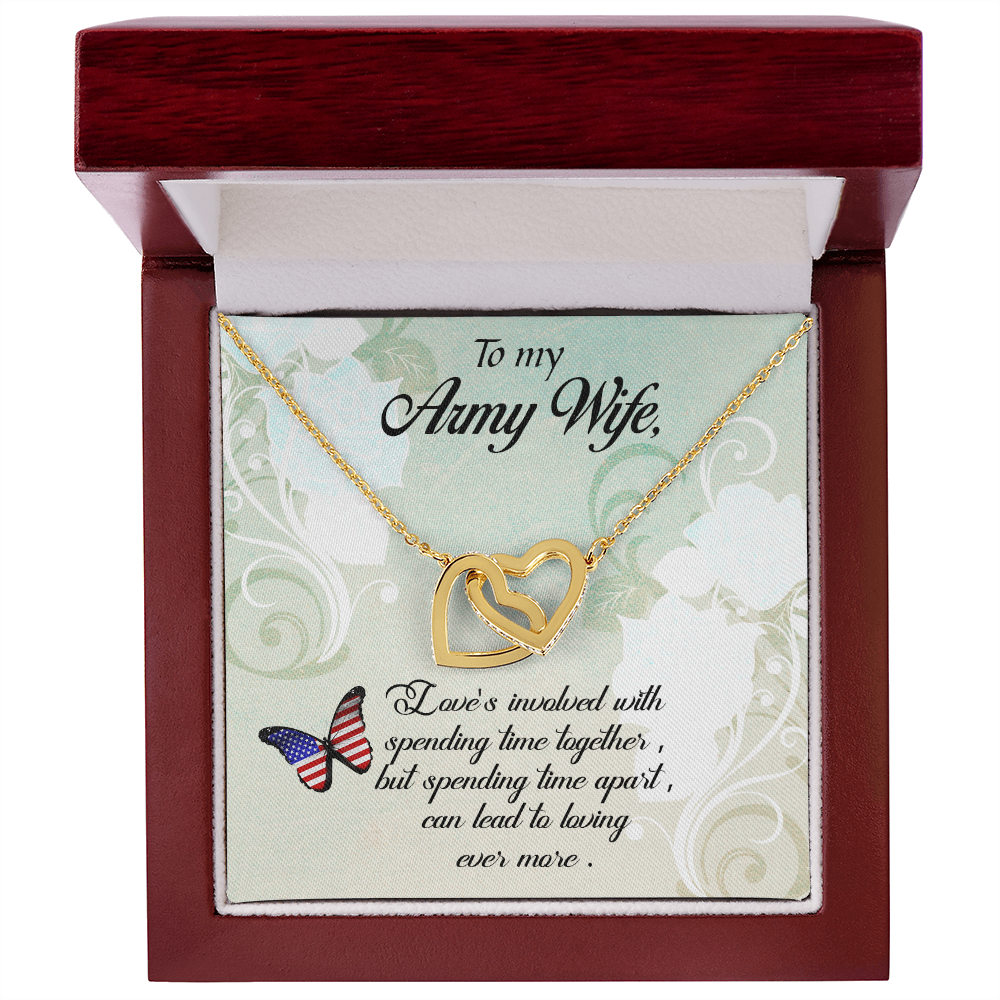 To My Wife Spending Time Together Army Wife Inseparable Necklace-Express Your Love Gifts