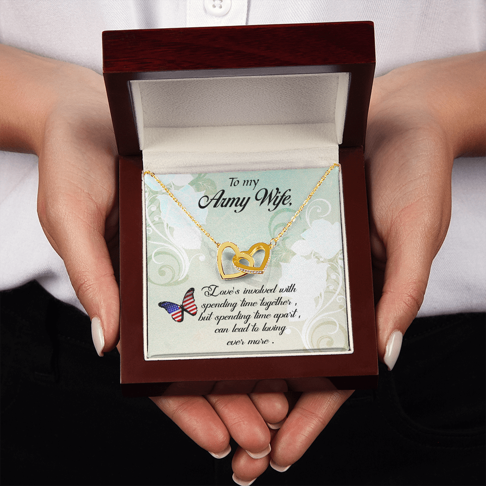 To My Wife Spending Time Together Army Wife Inseparable Necklace-Express Your Love Gifts