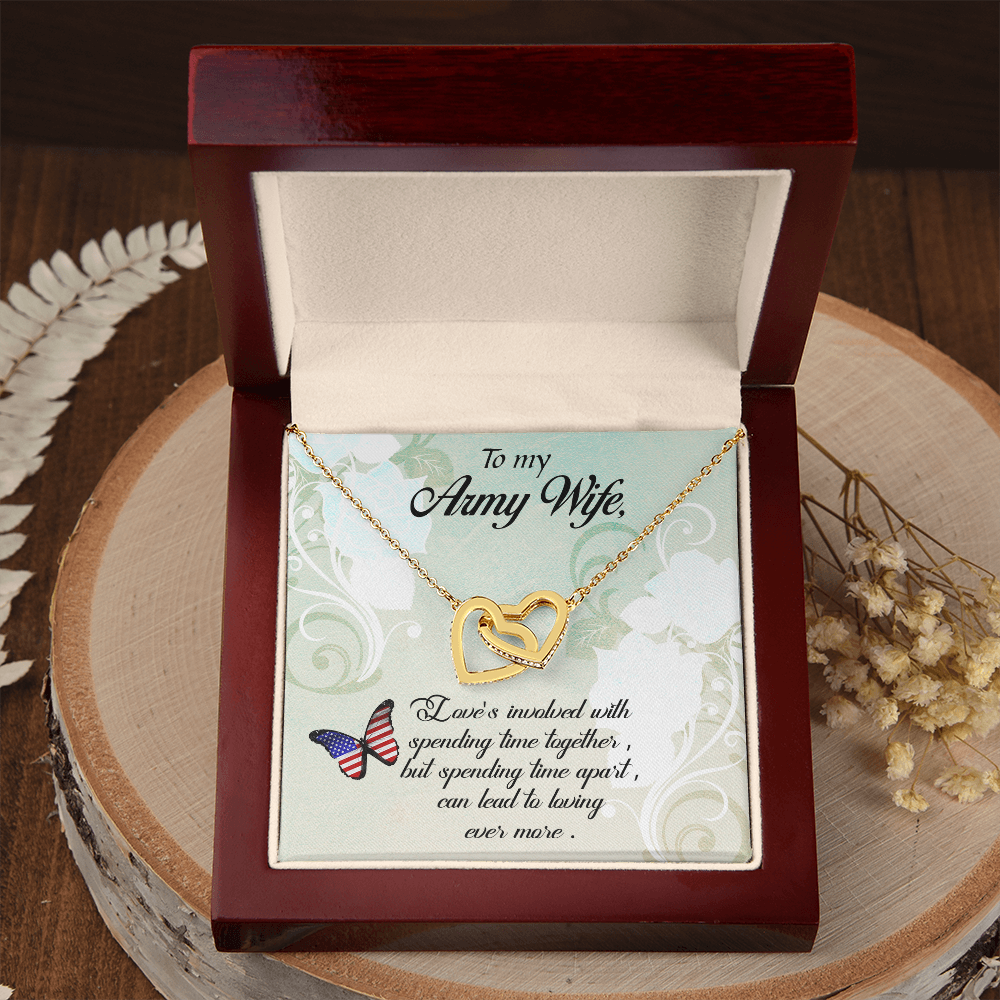 To My Wife Spending Time Together Army Wife Inseparable Necklace-Express Your Love Gifts