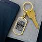 To My Wife Spoiled Wife and Killin' It Keychain Stainless Steel or 18k Gold Dog Tag Keyring-Express Your Love Gifts