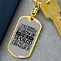To My Wife Spoiled Wife and Killin' It Keychain Stainless Steel or 18k Gold Dog Tag Keyring-Express Your Love Gifts