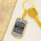To My Wife Spoiled Wife and Killin' It Keychain Stainless Steel or 18k Gold Dog Tag Keyring-Express Your Love Gifts