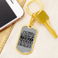 To My Wife Spoiled Wife and Killin' It Keychain Stainless Steel or 18k Gold Dog Tag Keyring-Express Your Love Gifts