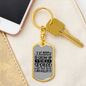 To My Wife Spoiled Wife and Killin' It Keychain Stainless Steel or 18k Gold Dog Tag Keyring-Express Your Love Gifts