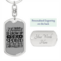 To My Wife Spoiled Wife and Killin' It Keychain Stainless Steel or 18k Gold Dog Tag Keyring-Express Your Love Gifts