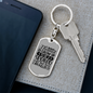 To My Wife Spoiled Wife and Killin' It Keychain Stainless Steel or 18k Gold Dog Tag Keyring-Express Your Love Gifts