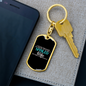 To My Wife Spoiled Wife Black Keychain Stainless Steel or 18k Gold Dog Tag Keyring-Express Your Love Gifts