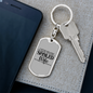 To My Wife Spoiled Wife TranspArent Keychain Stainless Steel or 18k Gold Dog Tag Keyring-Express Your Love Gifts