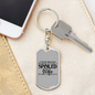 To My Wife Spoiled Wife TranspArent Keychain Stainless Steel or 18k Gold Dog Tag Keyring-Express Your Love Gifts