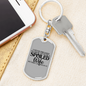 To My Wife Spoiled Wife TranspArent Keychain Stainless Steel or 18k Gold Dog Tag Keyring-Express Your Love Gifts