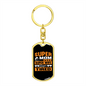 To My Wife Super Mom Super Tired Keychain Stainless Steel or 18k Gold Dog Tag Keyring-Express Your Love Gifts