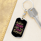 To My Wife Super Mom Super Wife Super Tired Keychain Stainless Steel or 18k Gold Dog Tag Keyring-Express Your Love Gifts