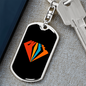 To My Wife Super Wife Keychain Stainless Steel or 18k Gold Dog Tag Keyring-Express Your Love Gifts
