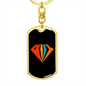 To My Wife Super Wife Keychain Stainless Steel or 18k Gold Dog Tag Keyring-Express Your Love Gifts