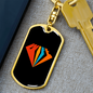 To My Wife Super Wife Keychain Stainless Steel or 18k Gold Dog Tag Keyring-Express Your Love Gifts